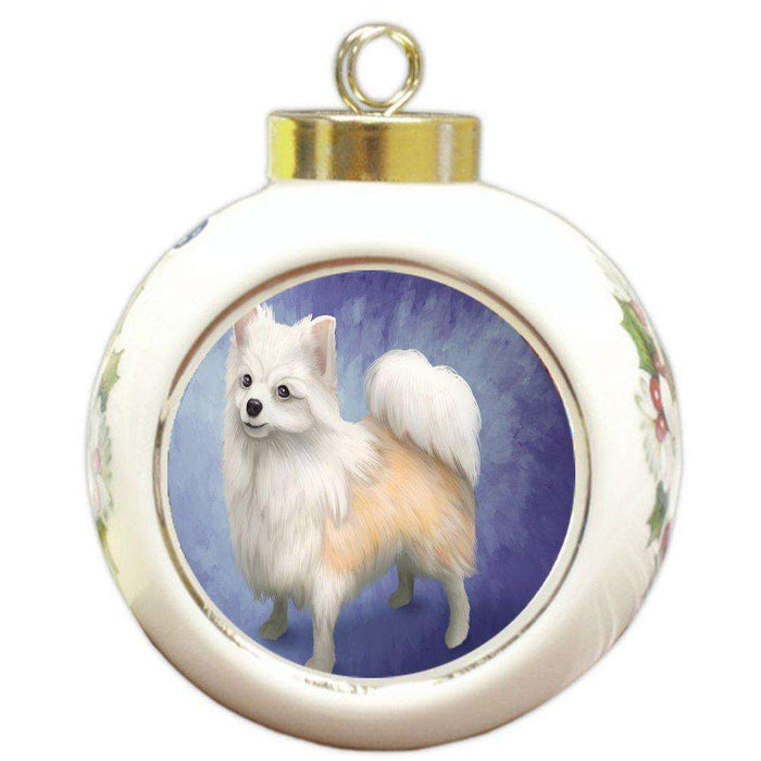 Chihuahua Dog Round Ball Christmas Ornament
