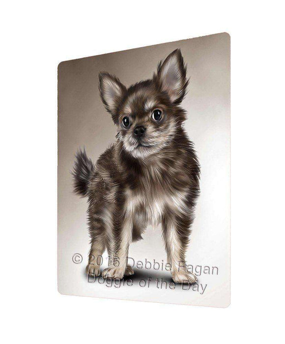 Chihuahua Puppy Dog Art Portrait Print Woven Throw Sherpa Plush Fleece Blanket