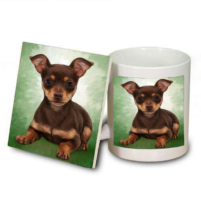 Chihuahua Puppy Dog Mug and Coaster Set