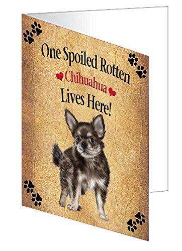 Chihuahua Puppy Spoiled Rotten Dog Handmade Artwork Assorted Pets Greeting Cards and Note Cards with Envelopes for All Occasions and Holiday Seasons