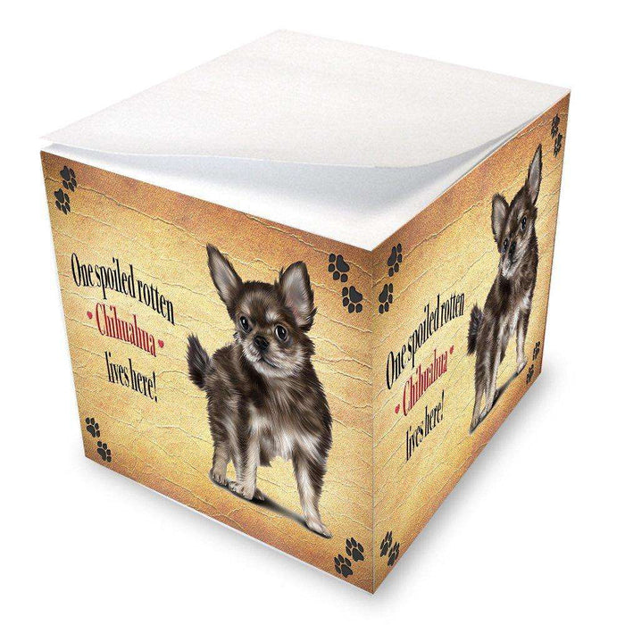 Chihuahua Puppy Spoiled Rotten Dog Note Cube
