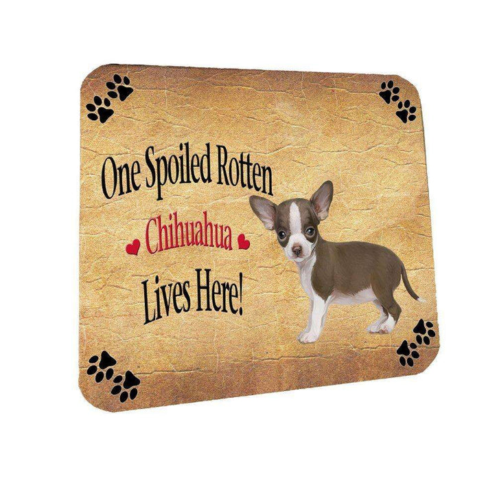 Chihuahua Spoiled Rotten Dog Coasters Set of 4