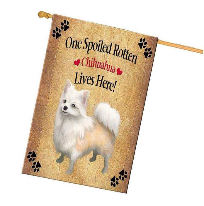 Chihuahua Spoiled Rotten Dog House Flag