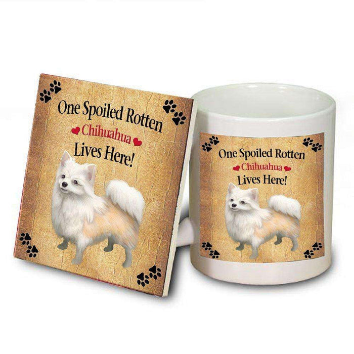 Chihuahua Spoiled Rotten Dog Mug and Coaster Set