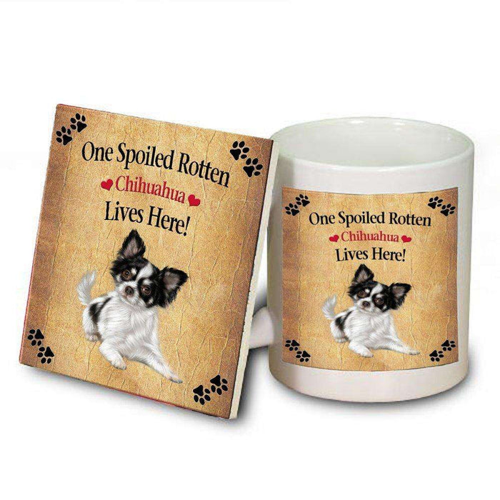 Chihuahua Spoiled Rotten Dog Mug and Coaster Set