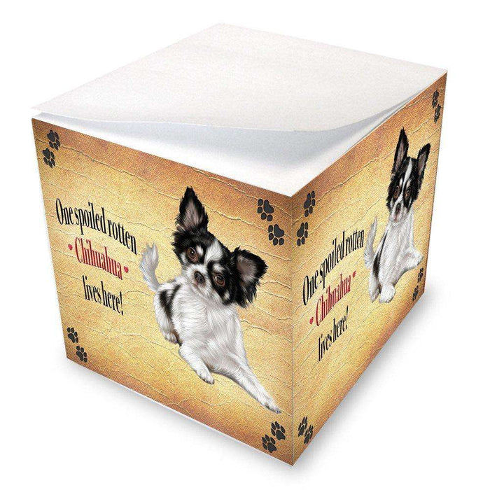 Chihuahua Spoiled Rotten Dog Note Cube