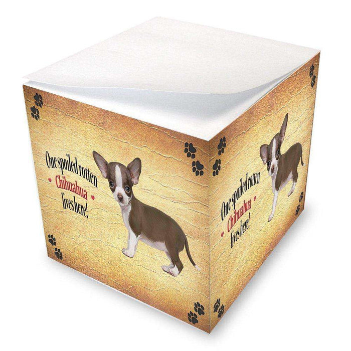 Chihuahua Spoiled Rotten Dog Note Cube