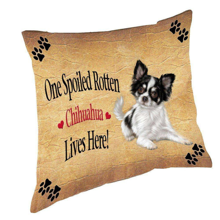 Chihuahua Spoiled Rotten Dog Throw Pillow