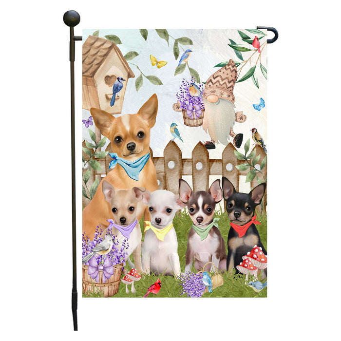 Chihuahua Dogs Garden Flag: Explore a Variety of Designs, Custom, Personalized, Weather Resistant, Double-Sided, Outdoor Garden Yard Decor for Dog and Pet Lovers