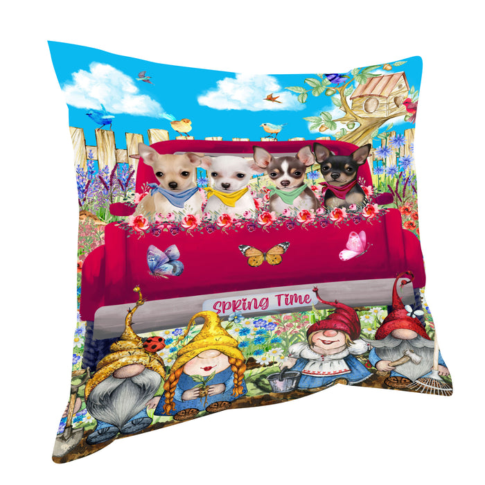 Chihuahua Throw Pillow: Explore a Variety of Designs, Cushion Pillows for Sofa Couch Bed, Personalized, Custom, Dog Lover's Gifts