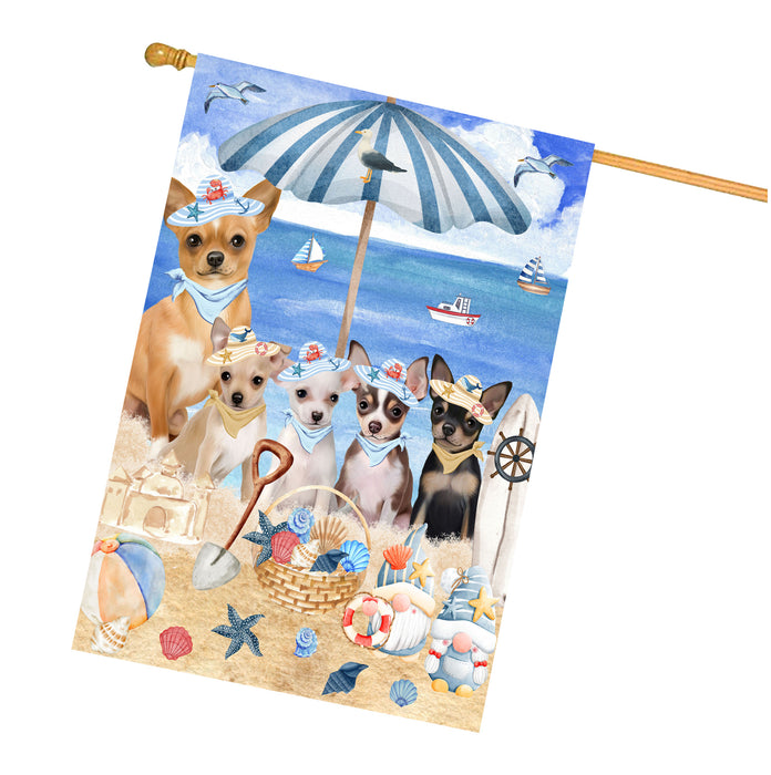Chihuahua Dogs House Flag, Double-Sided Home Outside Yard Decor, Explore a Variety of Designs, Custom, Weather Resistant, Personalized, Gift for Dog and Pet Lovers
