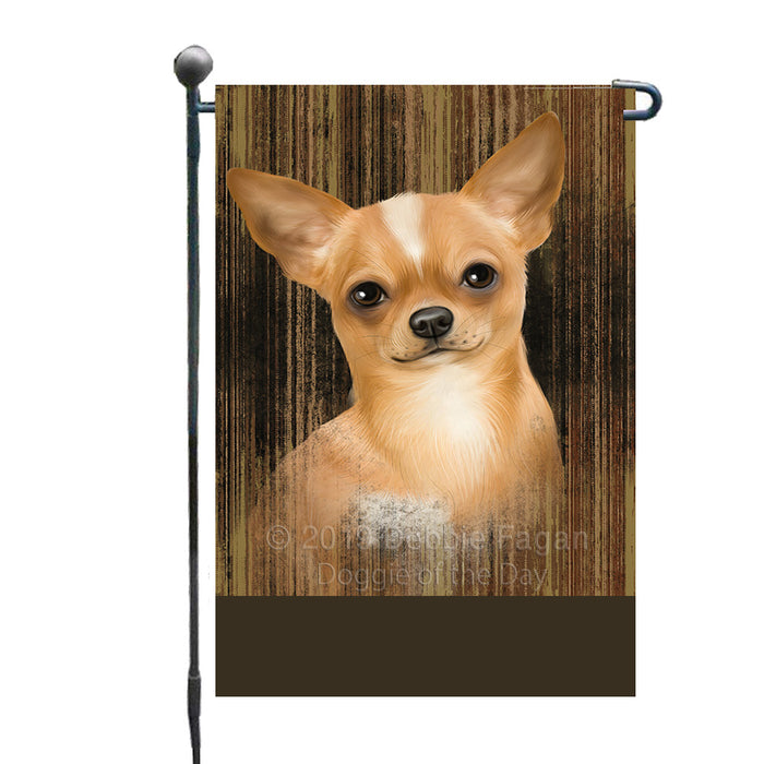 Personalized Rustic Chihuahua Dog Custom Garden Flag GFLG63481
