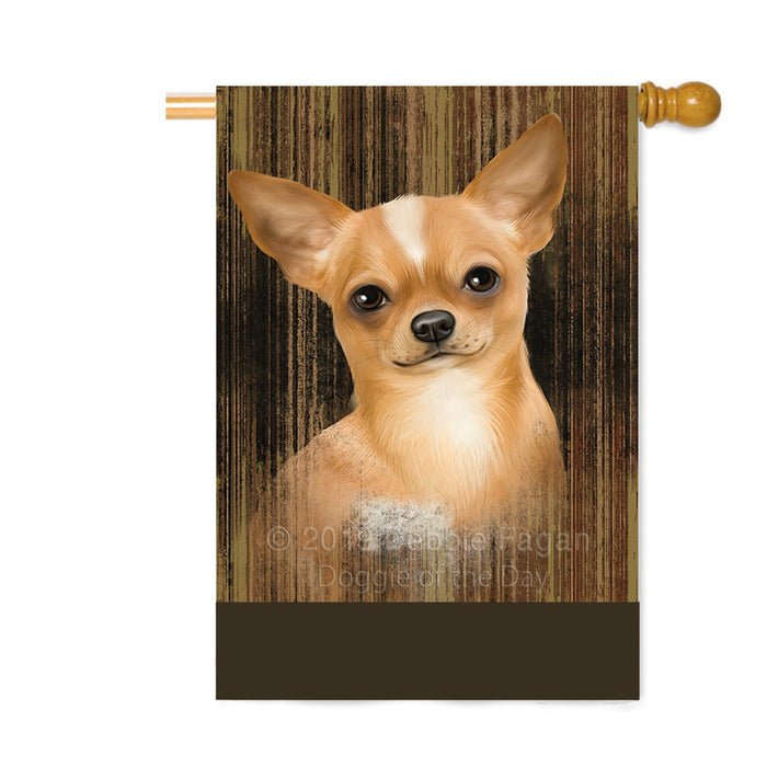 Personalized Rustic Chihuahua Dog Custom House Flag FLG64558