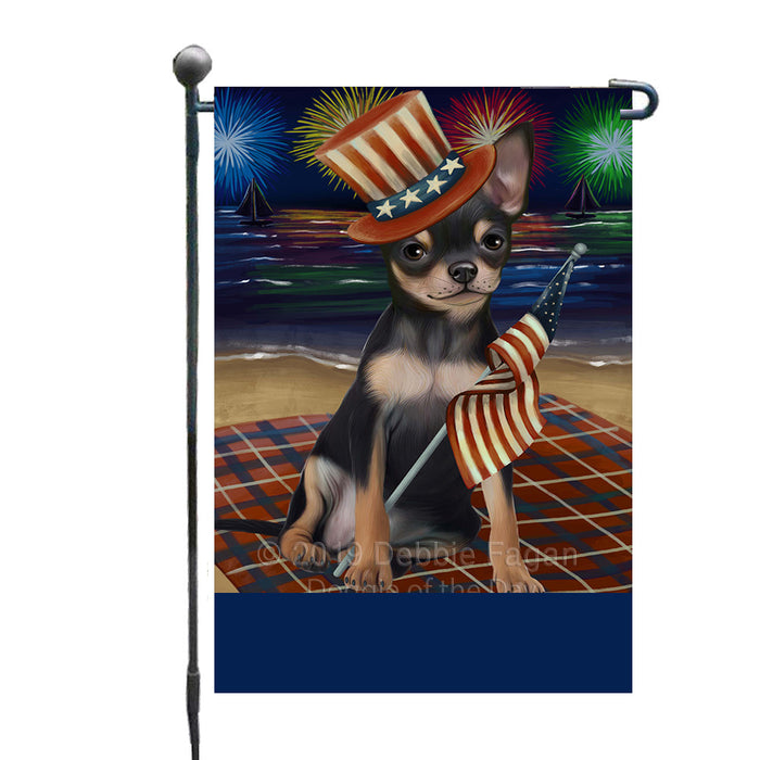 Personalized 4th of July Firework Chihuahua Dog Custom Garden Flags GFLG-DOTD-A57864