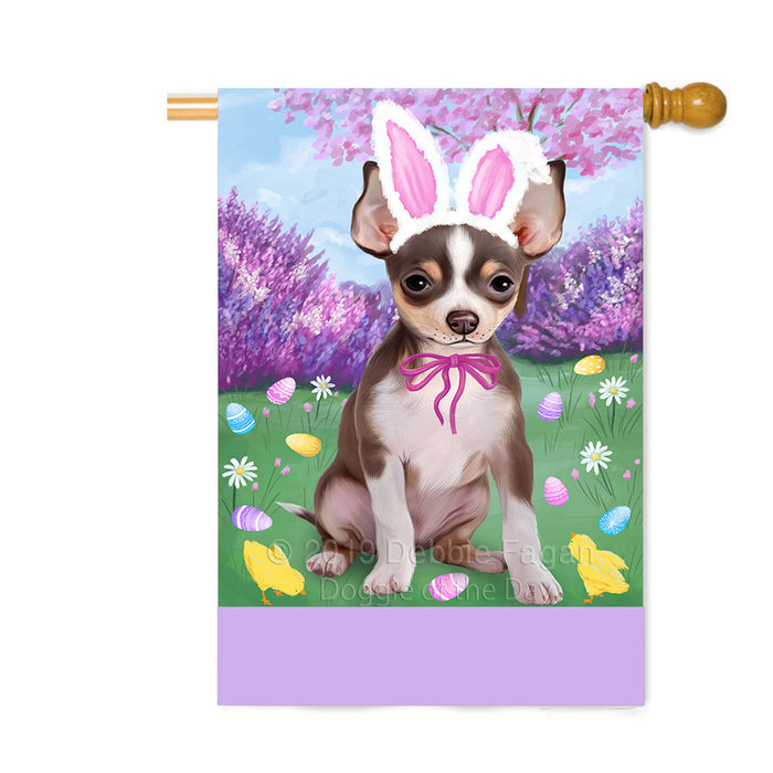 Personalized Easter Holiday Chihuahua Dog Custom House Flag FLG-DOTD-A58875