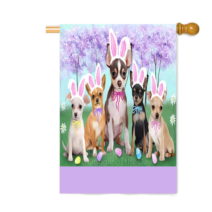 Personalized Easter Holiday Chihuahua Dogs Custom House Flag FLG-DOTD-A58876