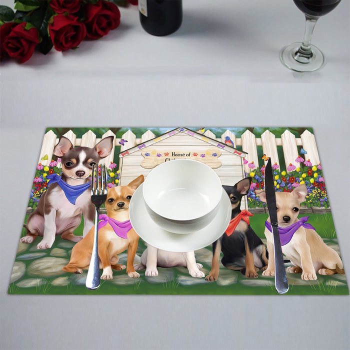 Spring Dog House Chihuahua Dogs Placemat