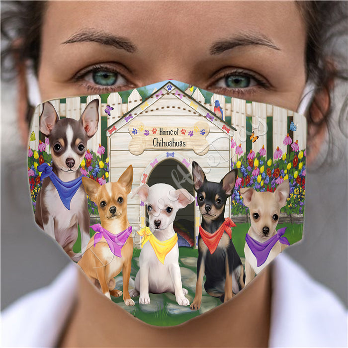 Spring Dog House Chihuahua Dogs Face Mask FM48788