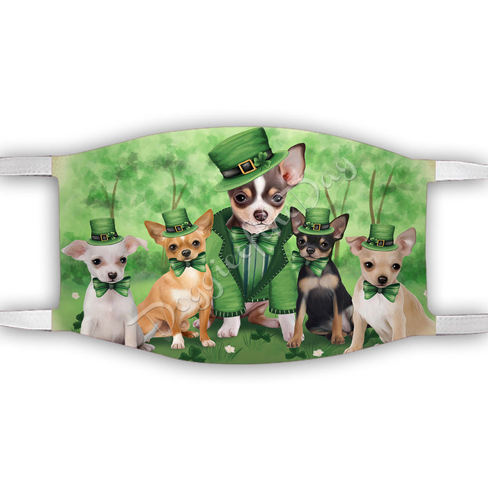St. Patricks Day Irish Chihuahua Dogs Face Mask FM50141