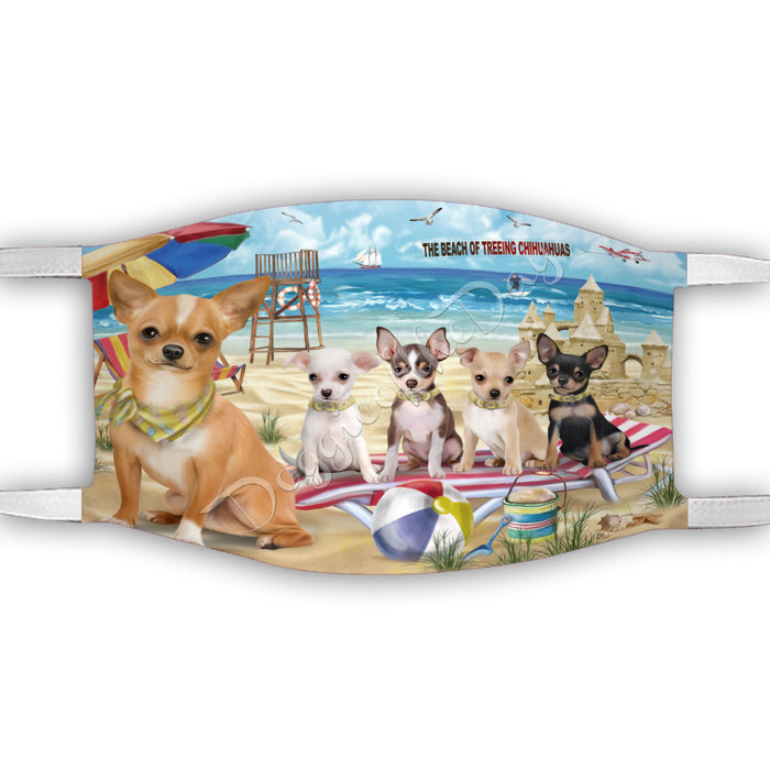 Pet Friendly Beach Chihuahua Dogs Face Mask FM49091