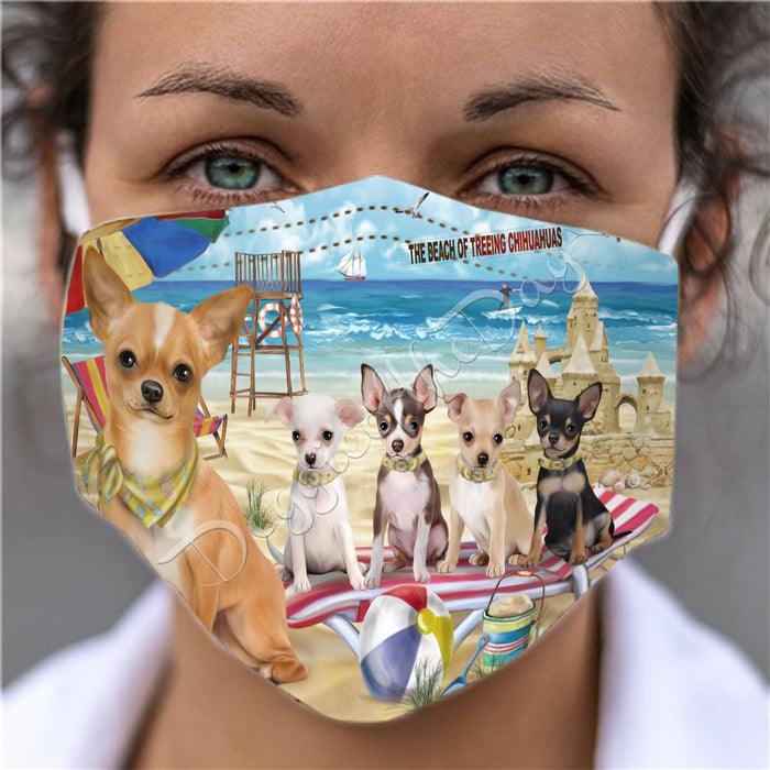 Pet Friendly Beach Chihuahua Dogs Face Mask FM49091