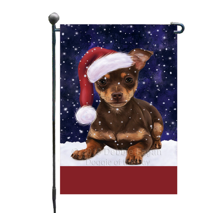 Personalized Let It Snow Happy Holidays Chihuahua Dog Custom Garden Flags GFLG-DOTD-A62317