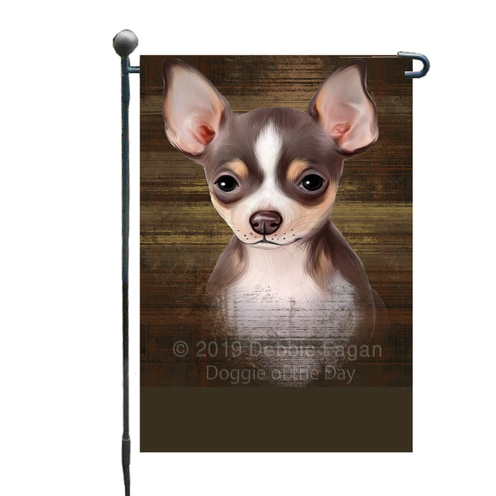 Personalized Rustic Chihuahua Dog Custom Garden Flag GFLG63482