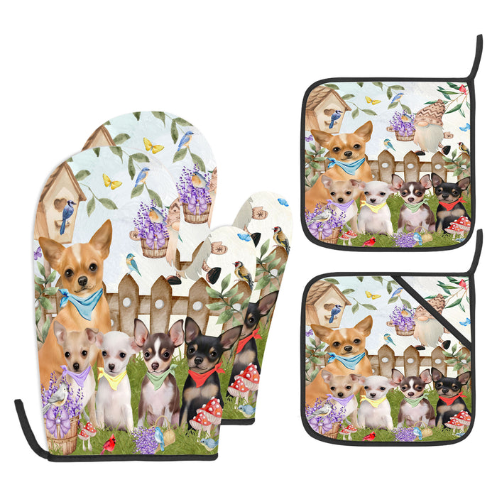 Chihuahua Oven Mitts and Pot Holder: Explore a Variety of Designs, Potholders with Kitchen Gloves for Cooking, Custom, Personalized, Gifts for Pet & Dog Lover