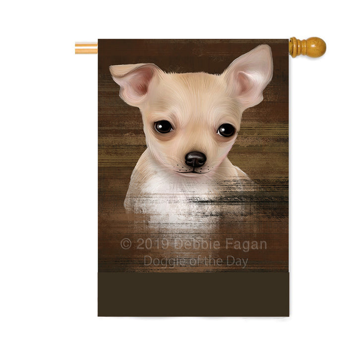 Personalized Rustic Chihuahua Dog Custom House Flag FLG64560