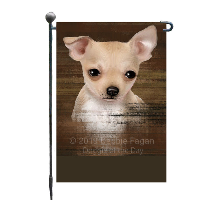 Personalized Rustic Chihuahua Dog Custom Garden Flag GFLG63483