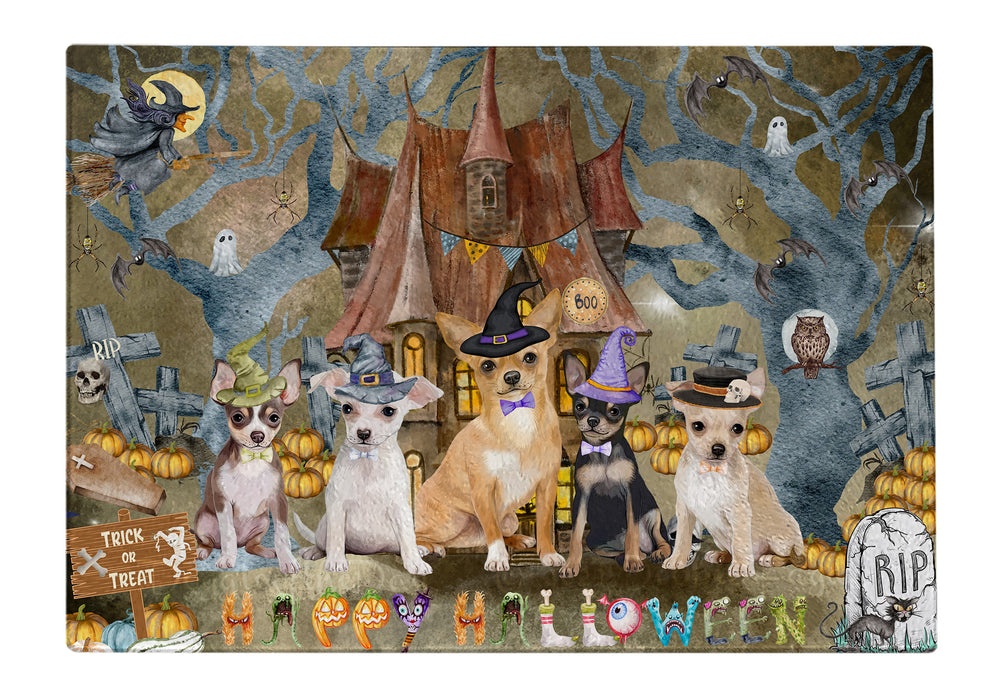 Chihuahua Cutting Board: Explore a Variety of Designs, Personalized, Custom, Kitchen Tempered Glass Scratch and Stain Resistant, Halloween Gift for Pet and Dog Lovers