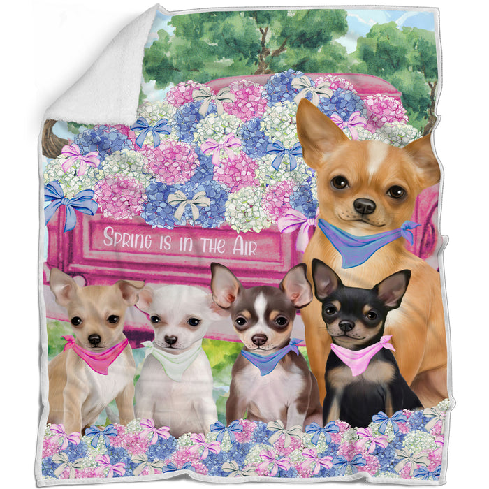 Chihuahua Blanket: Explore a Variety of Personalized Designs, Bed Cozy Sherpa, Fleece and Woven, Custom Dog Gift for Pet Lovers
