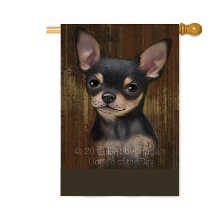Personalized Rustic Chihuahua Dog Custom House Flag FLG64561