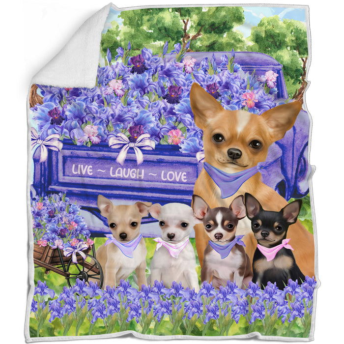Chihuahua Bed Blanket, Explore a Variety of Designs, Personalized, Throw Sherpa, Fleece and Woven, Custom, Soft and Cozy, Dog Gift for Pet Lovers