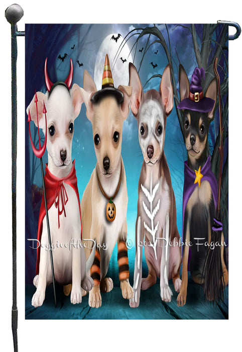 Happy Halloween Trick or Treat Chihuahua Dogs Garden Flags- Outdoor Double Sided Garden Yard Porch Lawn Spring Decorative Vertical Home Flags 12 1/2"w x 18"h