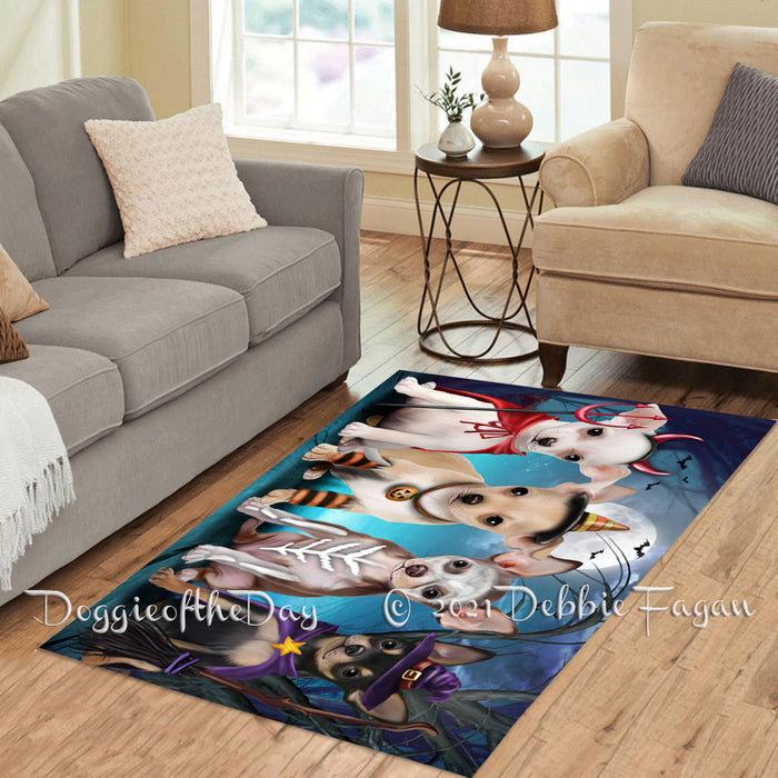 Happy Halloween Trick or Treat Chihuahua Dogs Polyester Living Room Carpet Area Rug ARUG66229