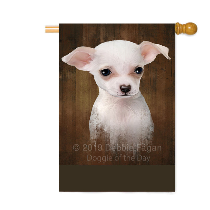 Personalized Rustic Chihuahua Dog Custom House Flag FLG64562