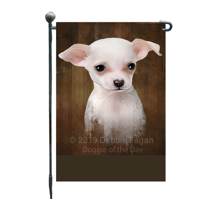 Personalized Rustic Chihuahua Dog Custom Garden Flag GFLG63485