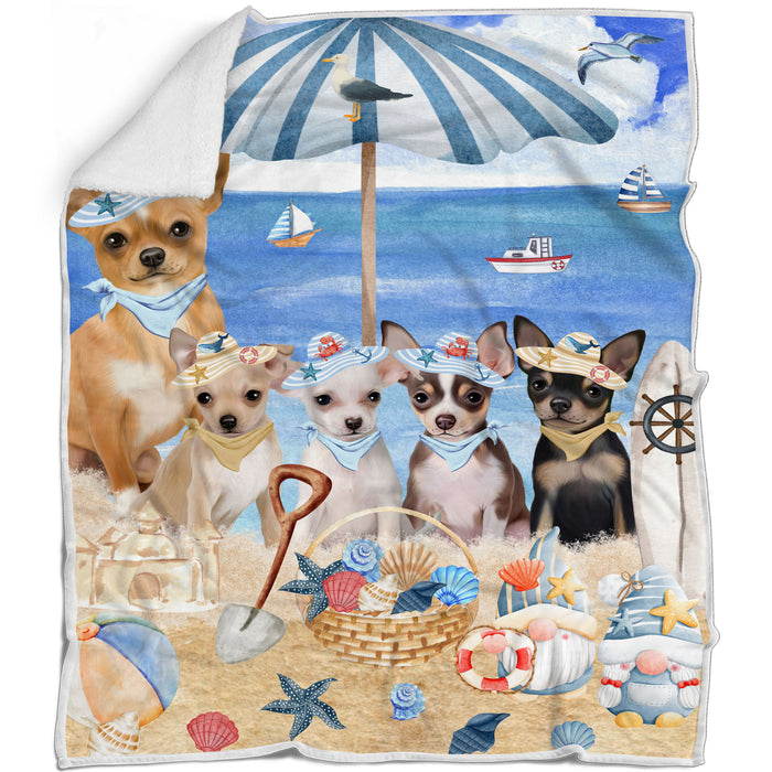 Chihuahua Bed Blanket, Explore a Variety of Designs, Custom, Soft and Cozy, Personalized, Throw Woven, Fleece and Sherpa, Gift for Pet and Dog Lovers