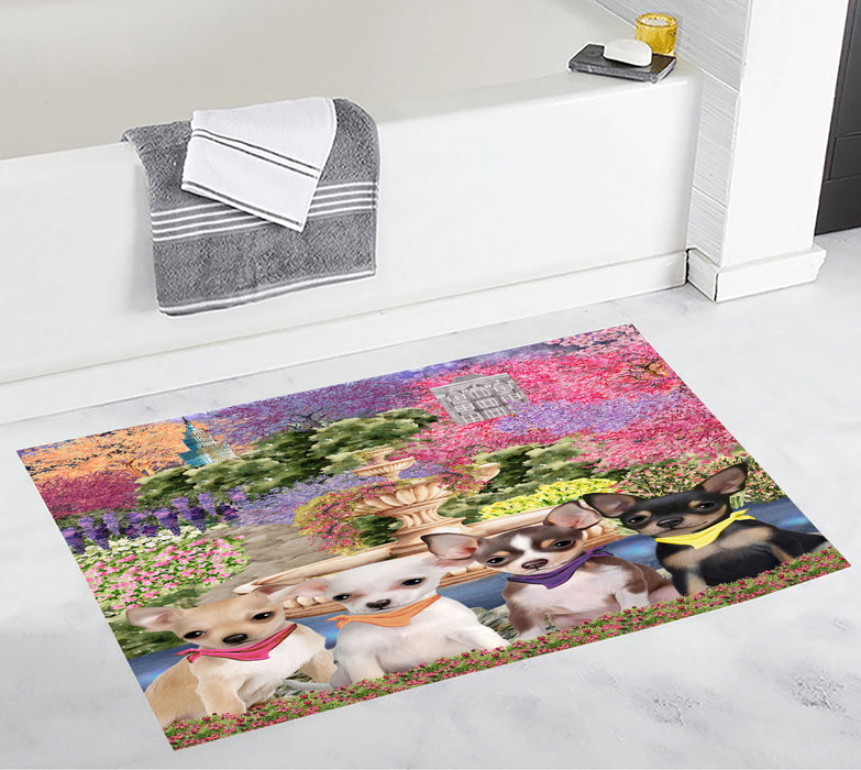 Chihuahua Custom Bath Mat, Explore a Variety of Personalized Designs, Anti-Slip Bathroom Pet Rug Mats, Dog Lover's Gifts