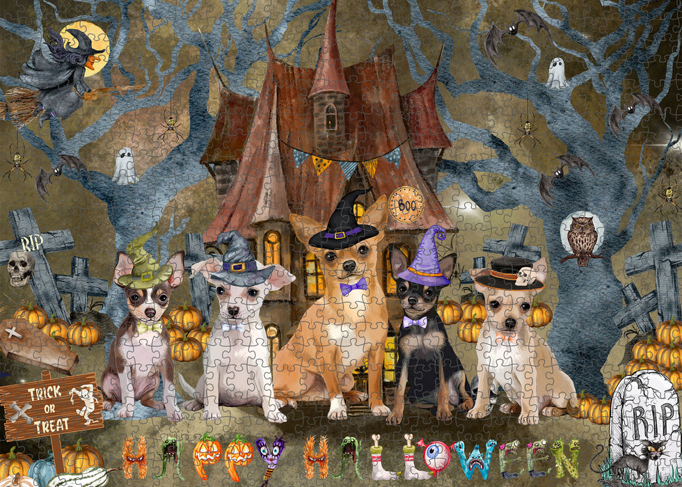 Chihuahua Jigsaw Puzzle: Explore a Variety of Designs, Interlocking Halloween Puzzles for Adult, Custom, Personalized, Pet Gift for Dog Lovers