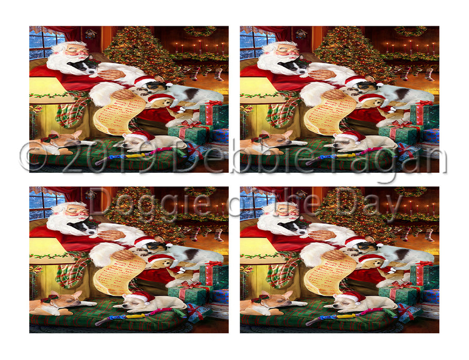 Santa Sleeping with Chihuahua Dogs Placemat