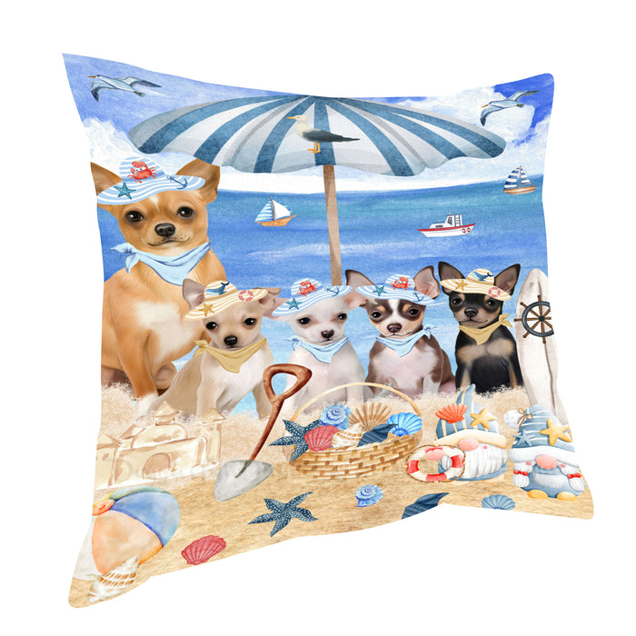 Chihuahua Throw Pillow: Explore a Variety of Designs, Custom, Cushion Pillows for Sofa Couch Bed, Personalized, Dog Lover's Gifts