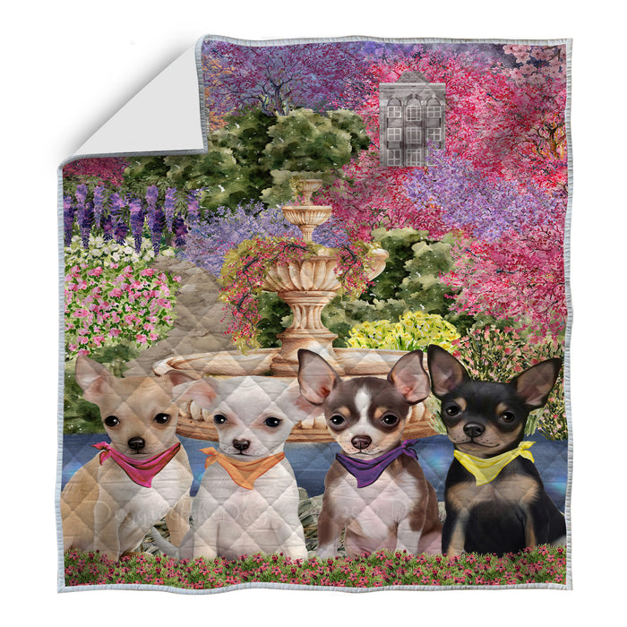 Chihuahua Bedding Quilt, Bedspread Coverlet Quilted, Explore a Variety of Designs, Custom, Personalized, Pet Gift for Dog Lovers