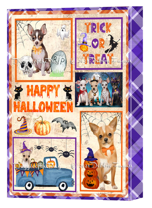 Happy Halloween Trick or Treat Chihuahua Dogs Canvas Wall Art Decor - Premium Quality Canvas Wall Art for Living Room Bedroom Home Office Decor Ready to Hang CVS150407