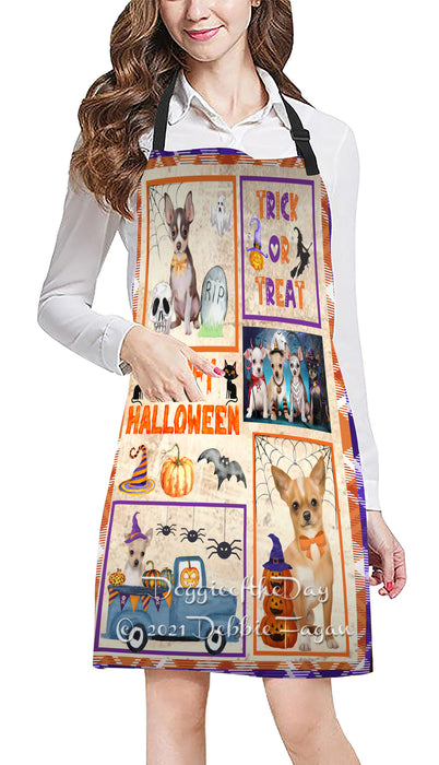 Happy Halloween Trick or Treat Chihuahua Dogs Cooking Kitchen Adjustable Apron Apron49308