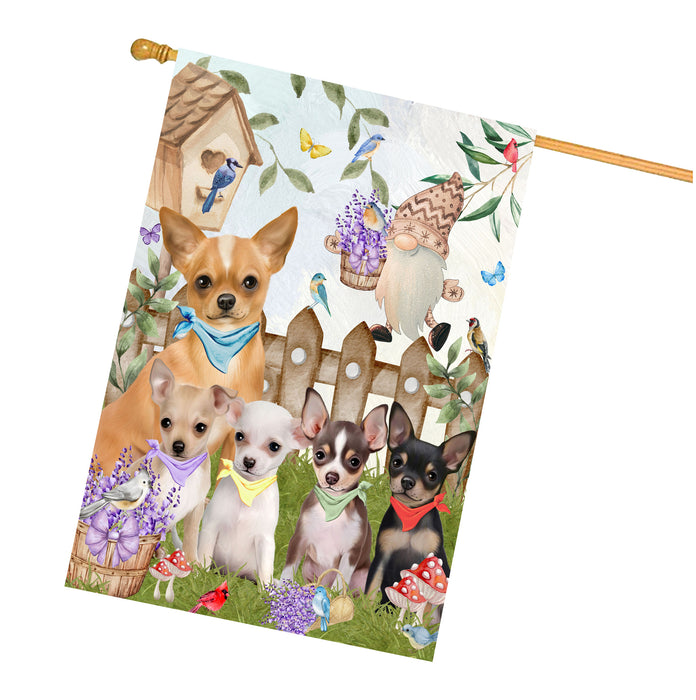 Chihuahua Dogs House Flag: Explore a Variety of Designs, Custom, Personalized, Weather Resistant, Double-Sided, Home Outside Yard Decor for Dog and Pet Lovers