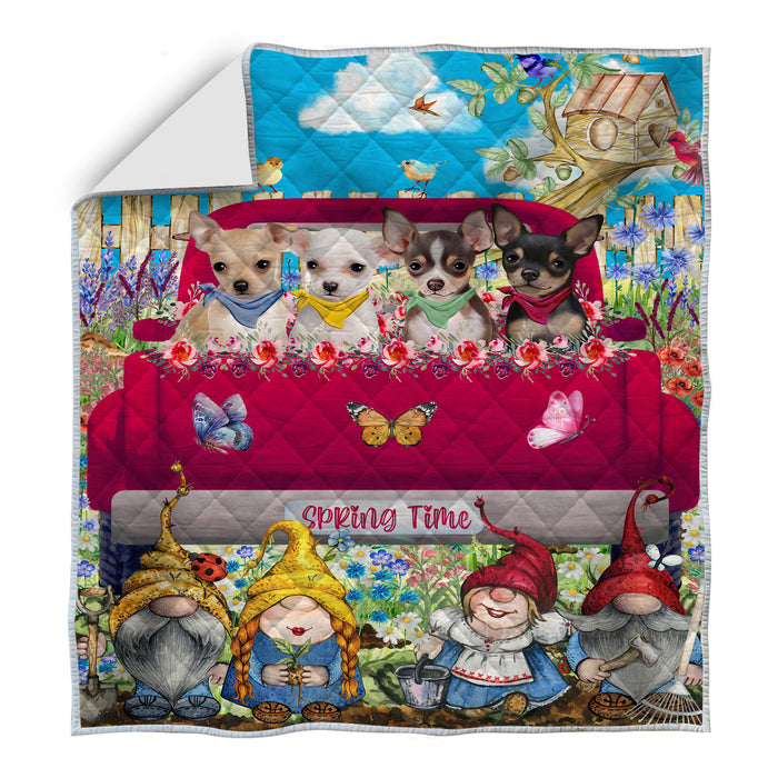 Chihuahua Quilt: Explore a Variety of Personalized Designs, Custom, Bedding Coverlet Quilted, Pet and Dog Lovers Gift