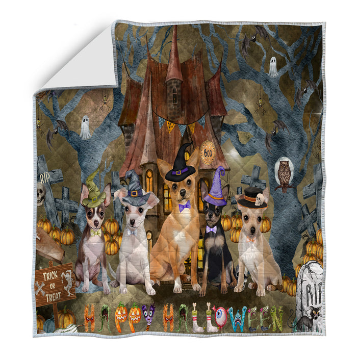Chihuahua Bedspread Quilt, Bedding Coverlet Quilted, Explore a Variety of Designs, Personalized, Custom, Dog Gift for Pet Lovers