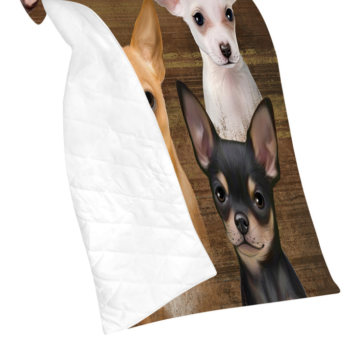 Rustic Chihuahua Dogs Quilt